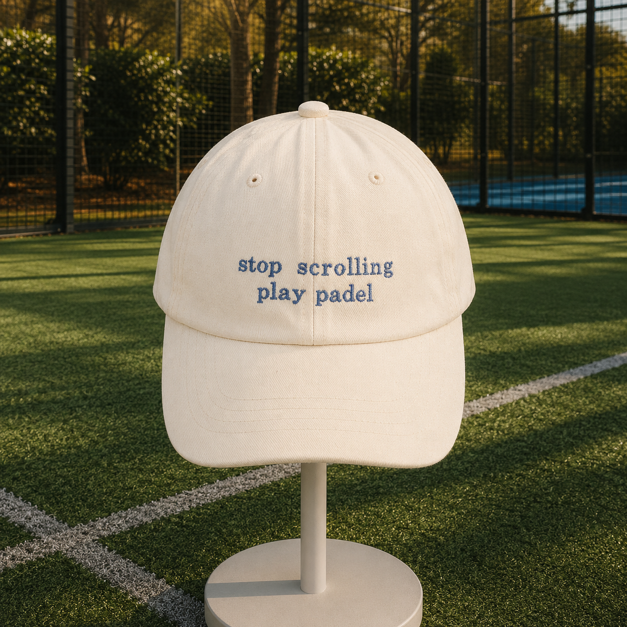 stop scrolling cap in off white
